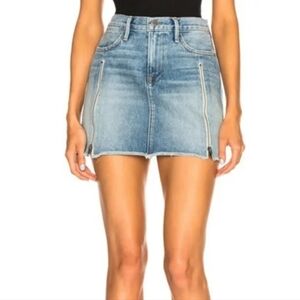 Frame Le high Denim Skirt with Zippers In Willow Size 27